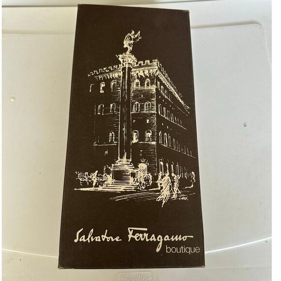 Vintage Salvatore Ferragamo Brown Leather Slip On Pump Heels loafers Size 8 - Picture 3 of 11